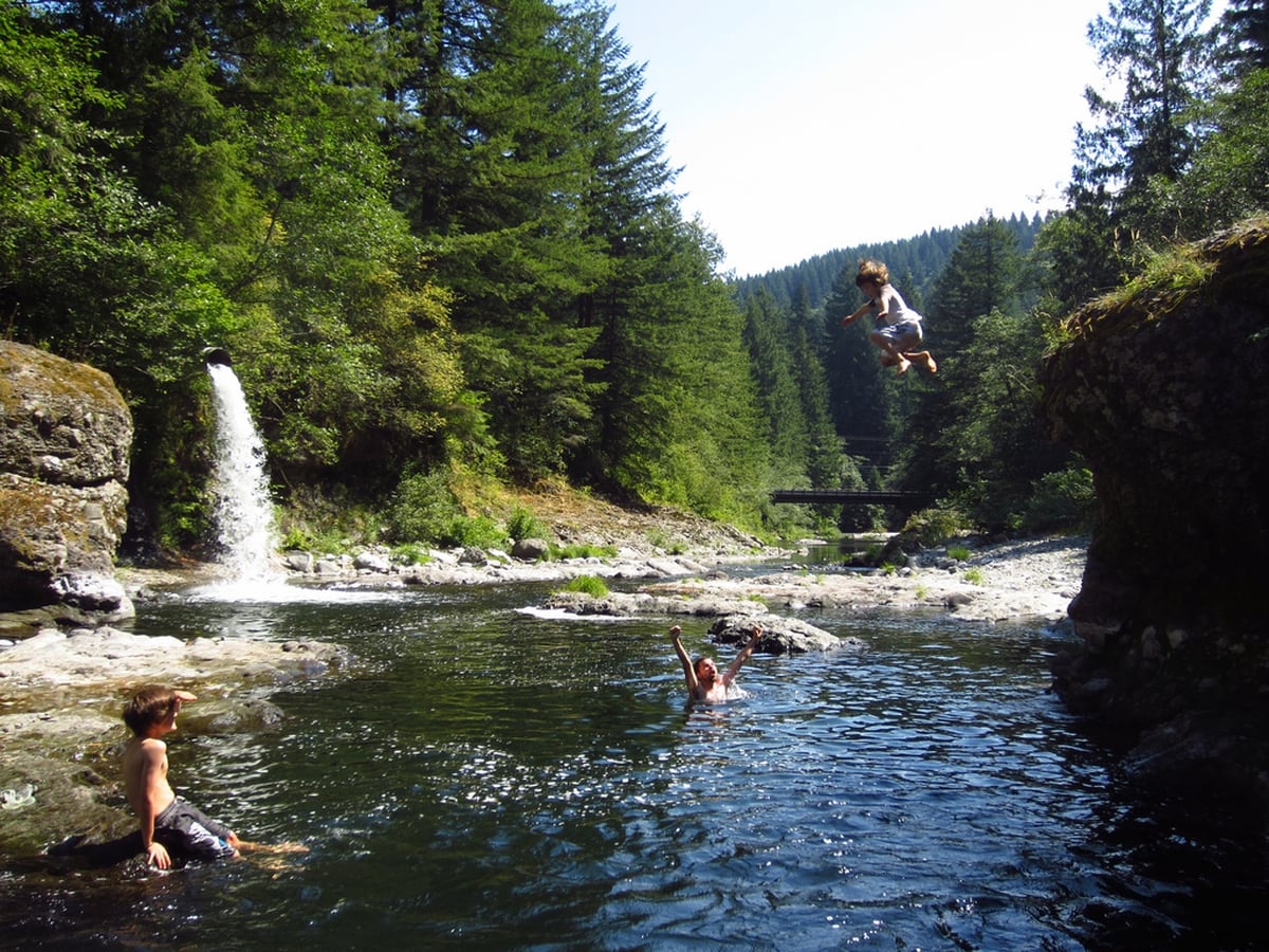 Naked Falls, Washougal River - swimming holes in sorted by. 