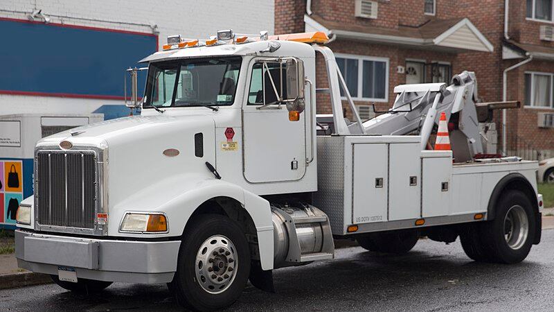White tow truck
