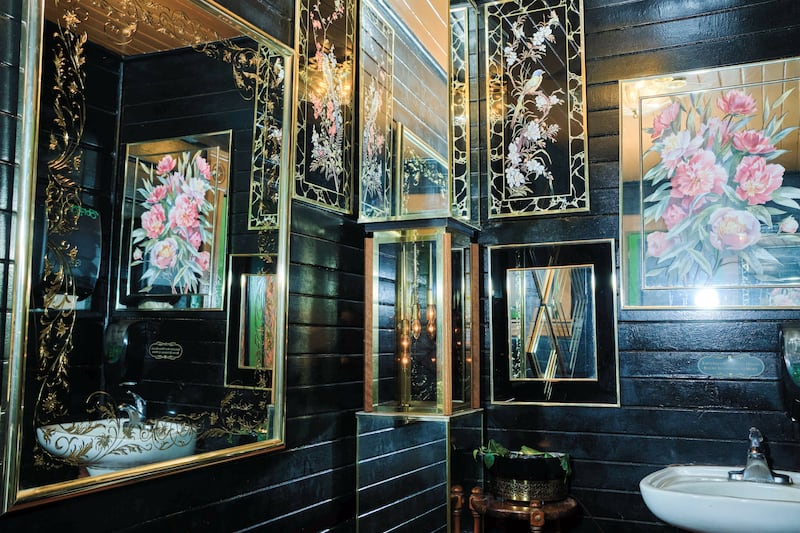 The Bathroom at Foxtrot Is Like a Grandmother’s Vanity Room, but More So