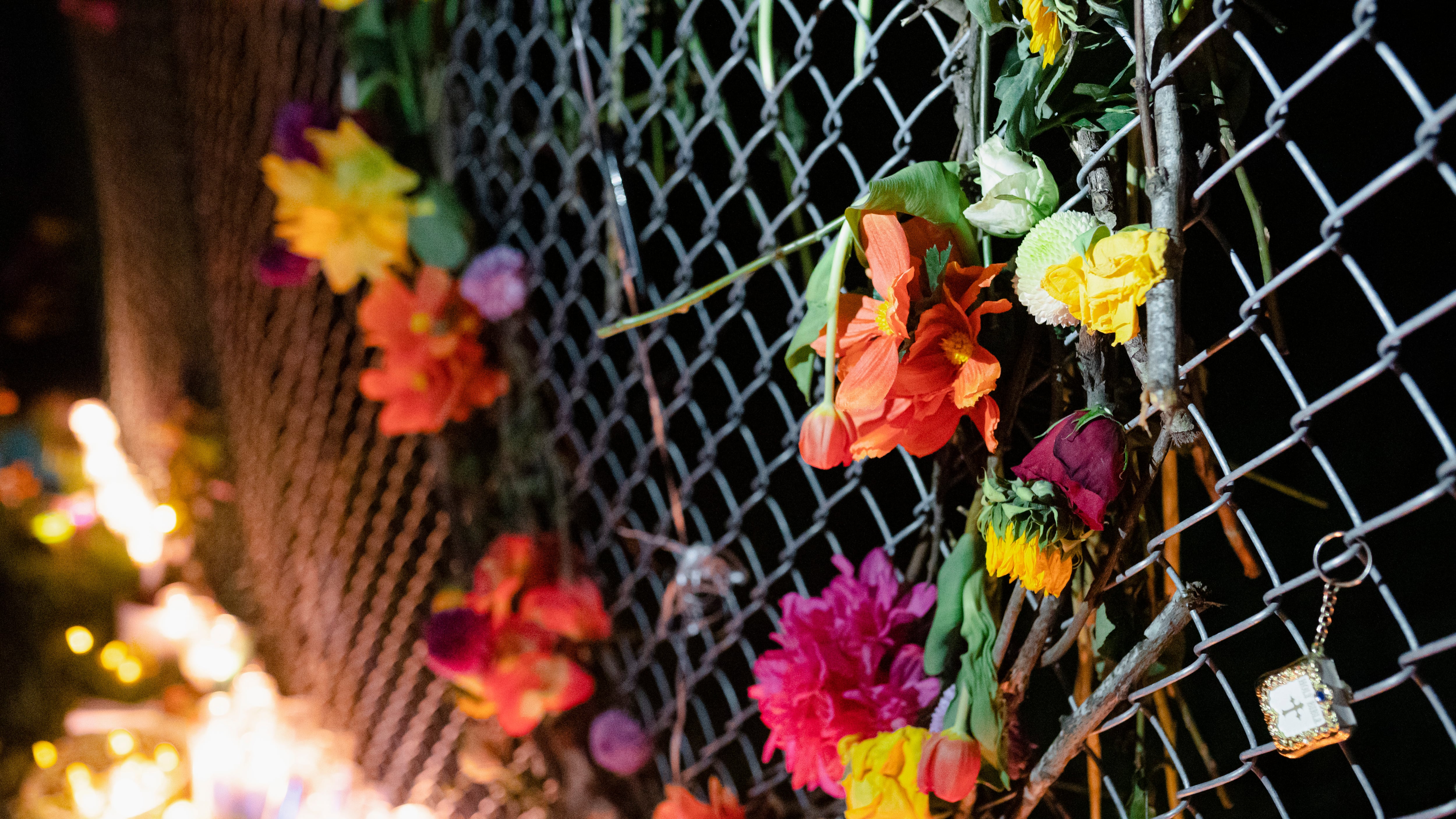 A memorial to Robert Delgado in Lents Park.