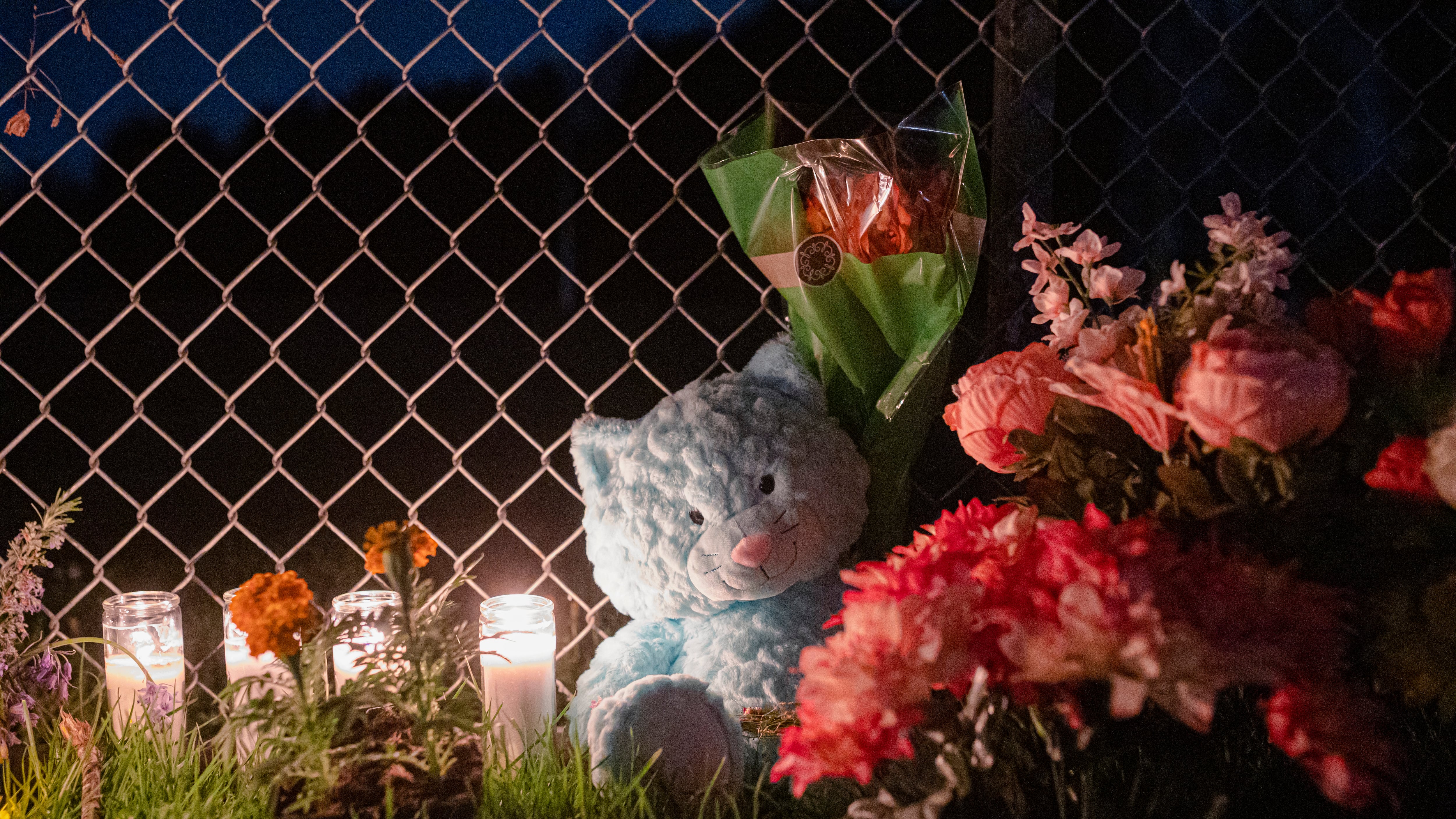 A memorial to Robert Delgado in Lents Park, where he was killed by a police officer.