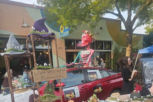 Sundari Franklin’s Minnie Opal Mobile Boutique Features a Skeleton on Wheels