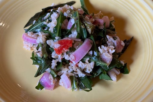 What We’re Cooking This Week: Bulgur Wheat with Arugula, Mint, and Mama Lil’s Peppers