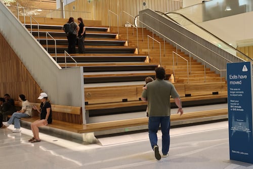 A Completed Portland Airport Loses Its Grand Entrance