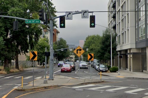 Are We Allowed to Turn on the Red Arrow Between Burnside and Sandy?