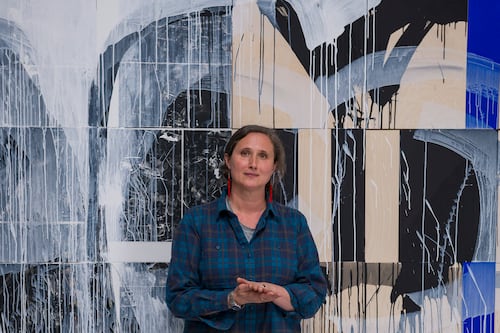 Sara Siestreem’s “Dance Apron” Includes a 40-Panel Painting