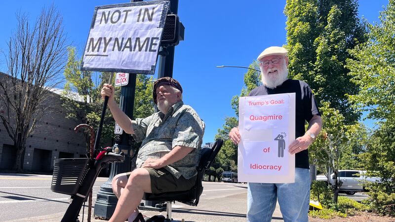 Residents of Holladay Park Plaza Hold Weekly Trump Protest on the Eastside