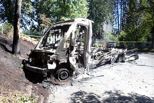 Four Amazon Electric Vans Destroyed in Suspected Arson