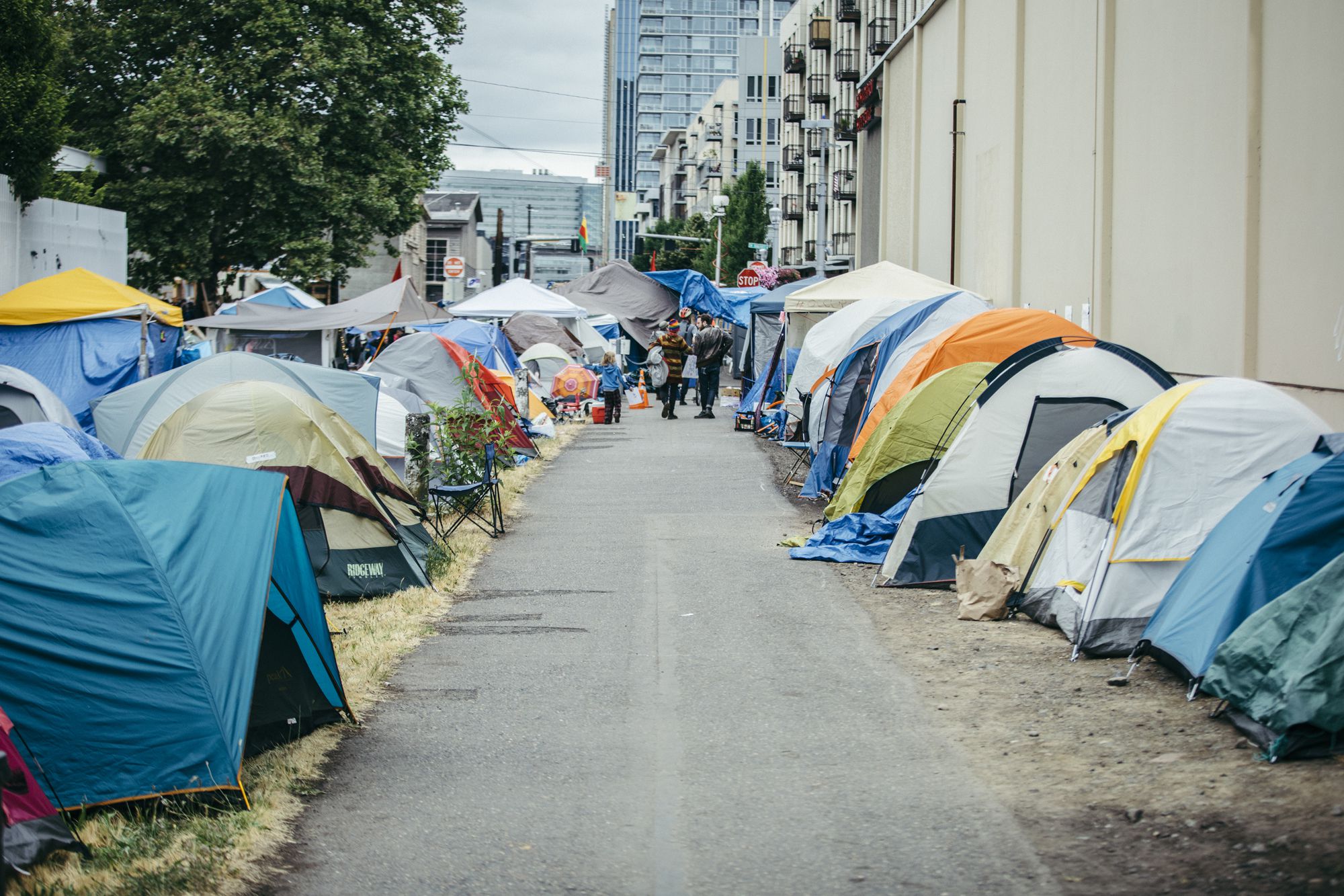 City Council Candidate Rene Gonzalez Uses Occupy ICE Photo as Example of Portland Homeless Camps